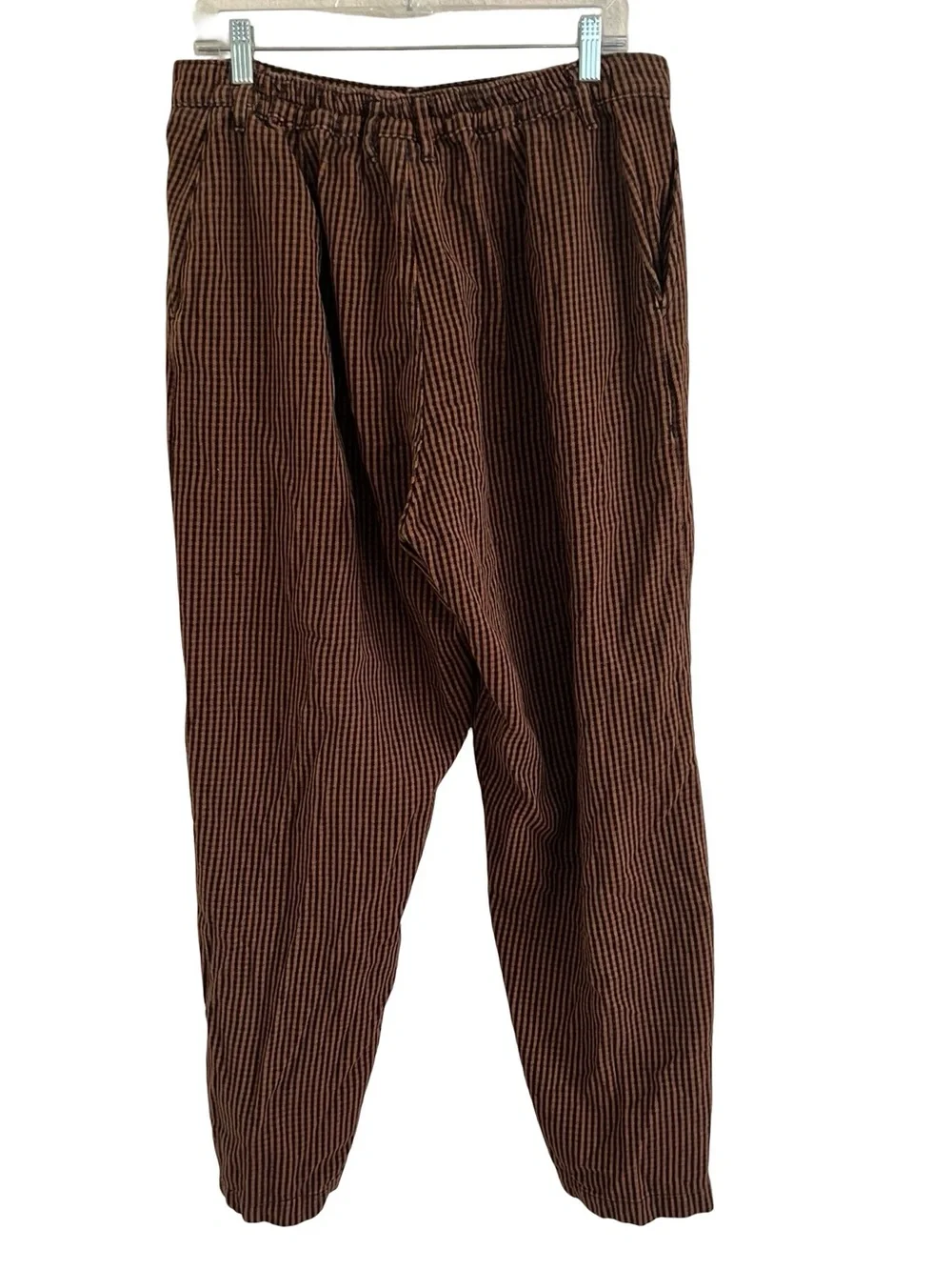 Big Bud Press Brown Plaid Check Trousers Pants Large